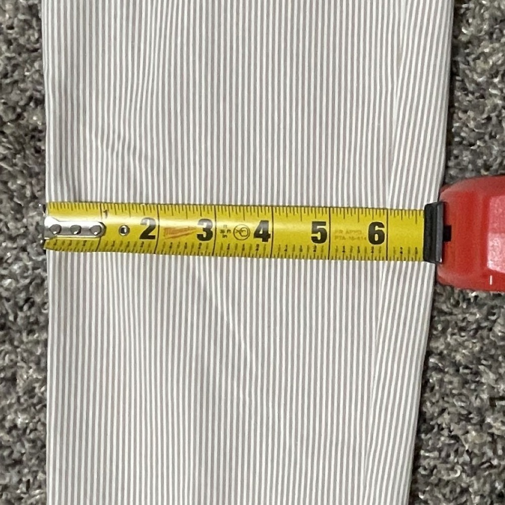 Anne Klein Slim Crop Pants Taupe White Pinstripe Pull On Trousers Size S NEW - Picture 10 of 12